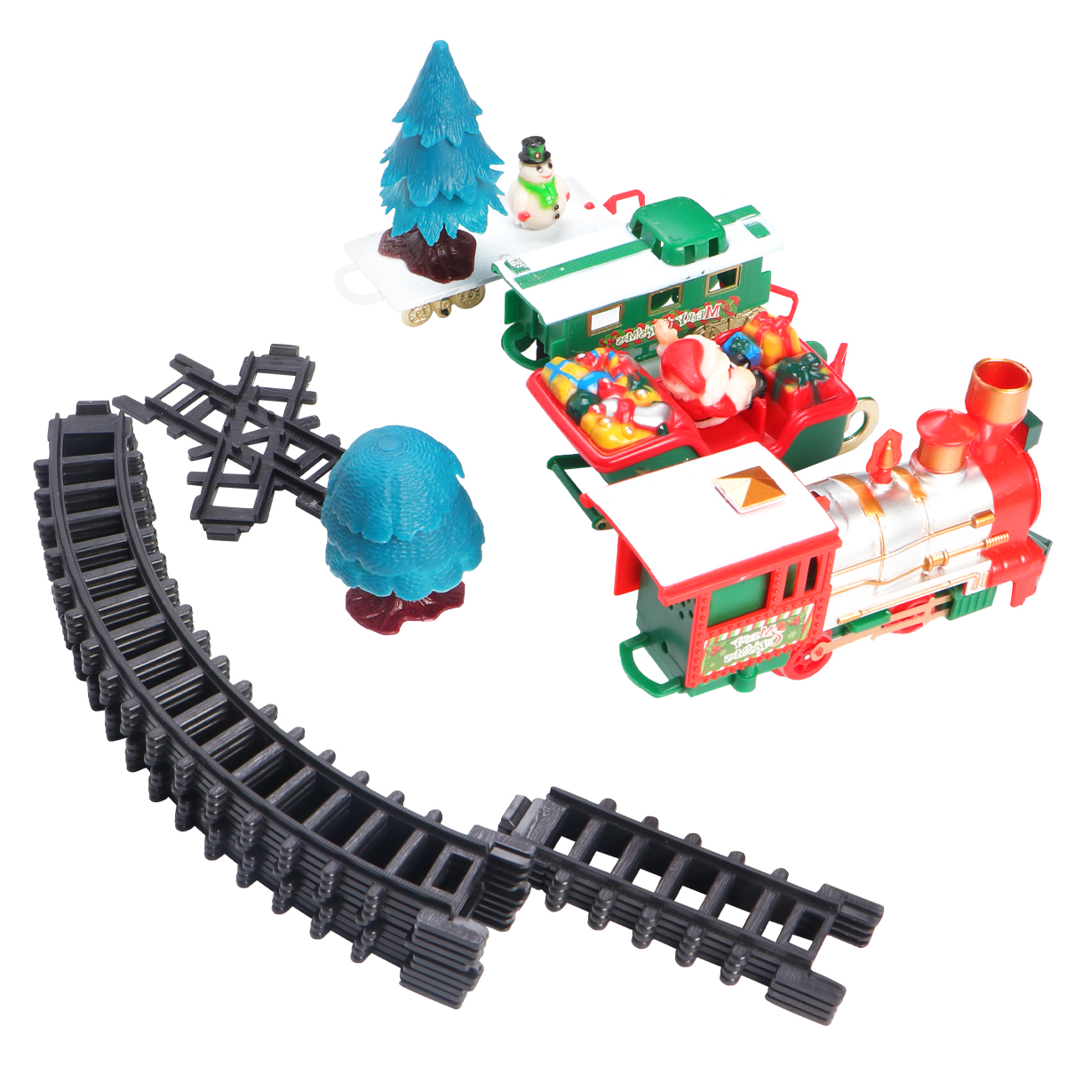 Electric Train Mini Christmas Trainand Lights Kids Christmas Gift Toys (Battery)